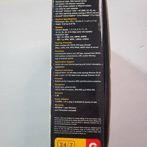 Netgear WGR614 54MBPS 4 Port 10/100 Wireless G Router (WGR614v7) - Picture 3 of 6